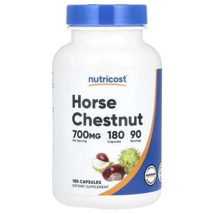 Nutricost, Конский каштан, 700 мг, 180 капсул (350 мг на капсулу)