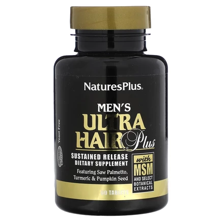 NaturesPlus, Men's Ultra Hair Plus, с МСМ и отборными растительными экстрактами, 60 таблеток
