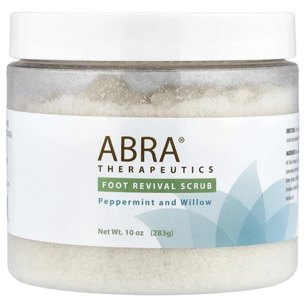 Abra Therapeutics, Скраб для ног, перечная мята и ива, 340 г (12 унций)