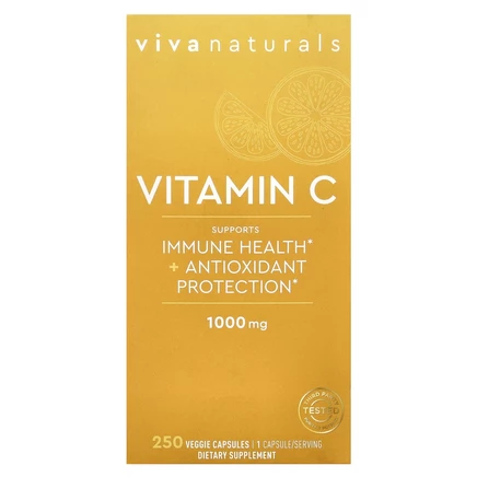 Viva Naturals, Витамин C, 1000 мг, 250 растительных капсул
