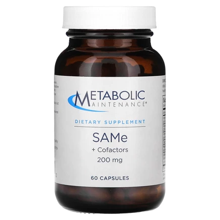 Metabolic Maintenance, SAMe + кофакторы, 200 мг, 60 капсул