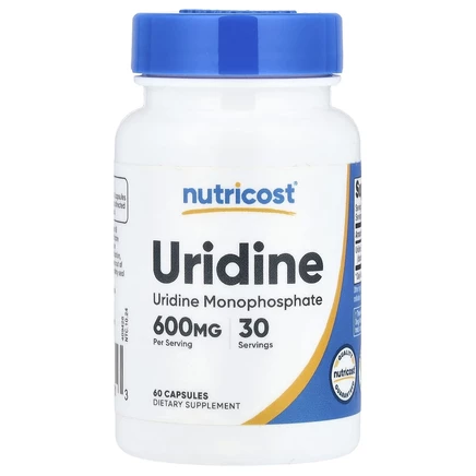 Nutricost, уридин, 60 капсул (300 мг в 1 капсуле)
