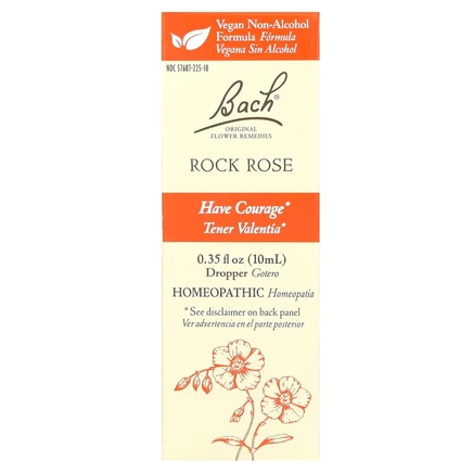 Bach, Original Flower Remedies, каменная роза, 10 мл (0,35 жидк. унции)