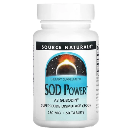 Source Naturals, SOD Power, 250 мг, 60 таблеток