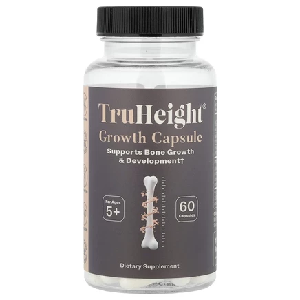 TruHeight, Height Growth, мультивитамины, для детей и взрослых от 5 до 24 лет, 60 капсул