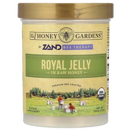 Honey Gardens, Органическое маточное молочко, в необработанном меде, 312 г (11 унций)