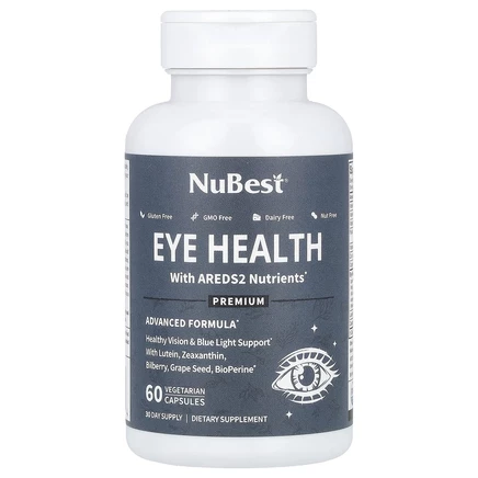 NuBest, Здоровье глаз с AREDS2 Nutrients, 60 вегетарианских капсул