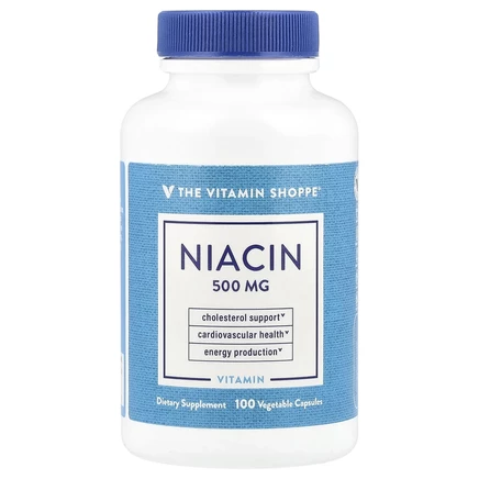 The Vitamin Shoppe, Ниацин, 500 мг, 100 растительных капсул