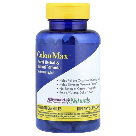 Advanced Naturals, ColonMax, мощная растительная и минеральная формула, 100 растительных капсул