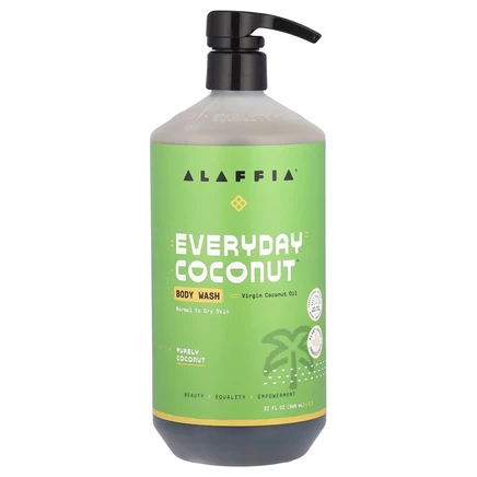 Alaffia, Everyday Coconut, гель для душа, для нормальной и сухой кожи, чистый кокос, 950 мл (32 жидк. Унции)