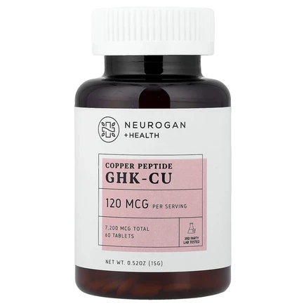 Neurogan Health, пептид меди, GHK-CU, 120 мкг, 60 таблеток, 15 г (0,52 унции)