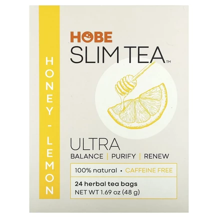 Hobe Labs, Чай для похудения Ultra Slim, мед с лимоном, 24 пакетика травяного чая, 1,69 унции (48 г)