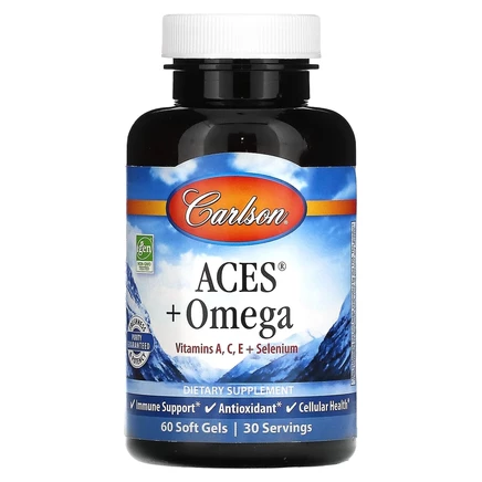 Комплекс ACES + Omega Carlson, 60 мягких капсул