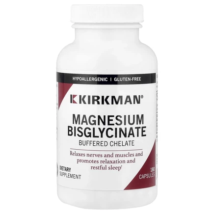 Kirkman Labs, Буферизованный хелат бисглицината магния, 180 капсул