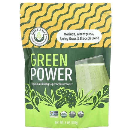 Kuli Kuli, Green Power, моринга, ростки пшеницы, смесь ростков ячменя и брокколи, 170 г (6 унций)