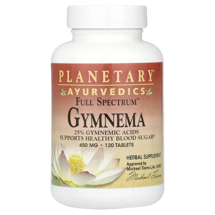 Planetary Herbals, Ayurvedics (аюрведа), Full Spectrum, джимнема, 450 мг, 120 таблеток