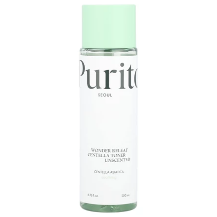 Purito, Wonder Releaf Centella, тоник с центеллой, без запаха, 200 мл (6,76 жидк. Унции)
