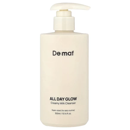 De:maf, All Day Glow, очищающее молочко-крем, 300 мл (10,14 жидк. унции)