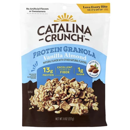 Catalina Crunch, протеиновая гранола, со вкусом ванили и миндаля, 227 г (8 унций)