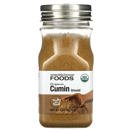 California Gold Nutrition, ПРОДУКТЫ — органическая зира, 74 г (2,64 унции)