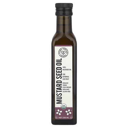 Pure Indian Foods, Органическое масло семян горчицы первого холодного отжима, 250 мл