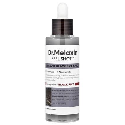 Dr.Melaxin, Peel Shot, отшелушивающая ампула из черного риса, для всех типов кожи, 80 мл (2,7 жидк. Унции)