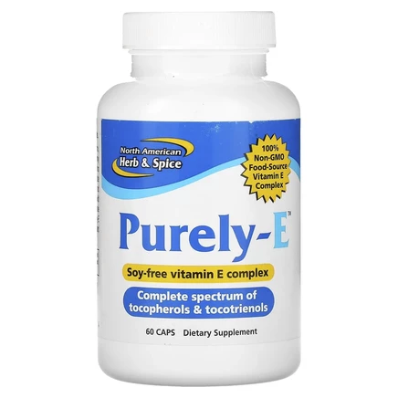 North American Herb & Spice, Purely-E, 60 капсул