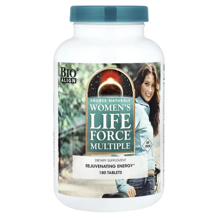Source Naturals, Women's Life Force Multiple, без железа, 180 таблеток