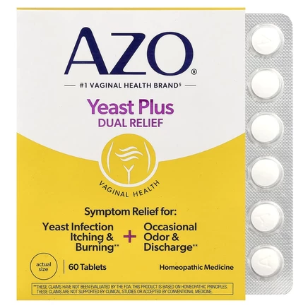 AZO, Yeast Plus, 60 таблеток