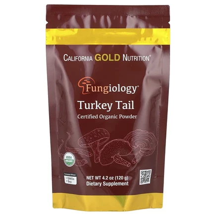 California Gold Nutrition, Fungiology®, порошок из сертифицированного органического трутовика разноцветного, 120 г (4,2 унции)