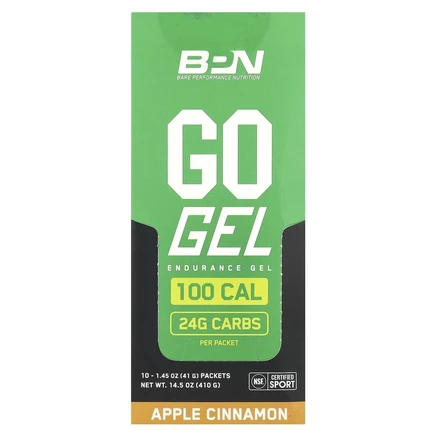 BPN, Go Gel, Endurance гель, яблоко и корица, 10 пакетиков по 41 г (1,45 унции)