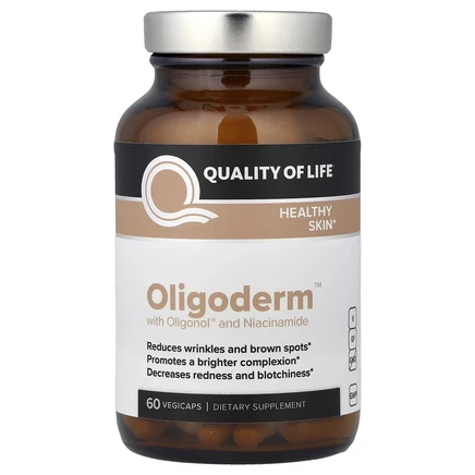 Quality of Life, Oligoderm с олигонолом и ниацинамидом, 60 растительных капсул
