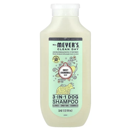 Mrs. Meyers Clean Day, шампунь для собак, 3 в 1, сладкая ромашка, 414 мл (14 жидк. унций)