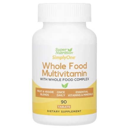 Super Nutrition, SimplyOne, цельнопищевые мультивитамины, 90 таблеток