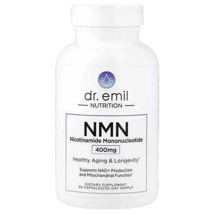 Dr. Emil Nutrition, NMN, никотинамидмононуклеотид, 400 мг, 30 капсул