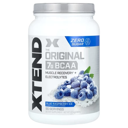 XTEND, The Original, 7 г аминокислот с разветвленной цепью (BCAA), со вкусом голубой малины, 1,26 кг (2,78 фунта)