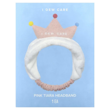 I Dew Care, Повязка на голову с тиарой, розовая, 1 повязка на голову
