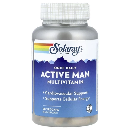 Solaray, Мультивитамины для мужчин Once Daily Active, 90 растительных капсул