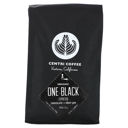 Cafe Altura, Centri Coffee, органический черный, шоколад и фруктовый джем, цельные зерна, вкус эспрессо, 340 г (12 унций)