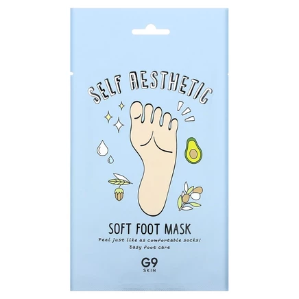 G9skin, Self Aesthetic, смягчающая маска для стоп, 5 шт., 12 мл (0,40 жидк. унции)