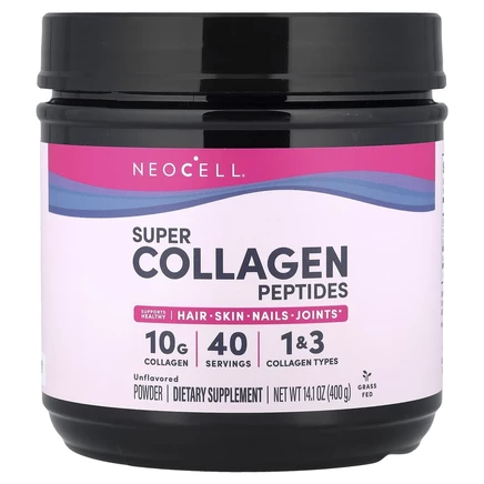 NeoCell, Суперколлагеновые пептиды, без добавок, 400 г (14,1 унции)