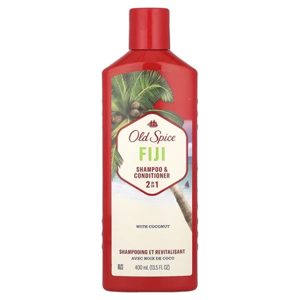 Old Spice, Шампунь и кондиционер 2 в 1, Fiji с кокосом, 400 мл (13,5 жидк. Унции)
