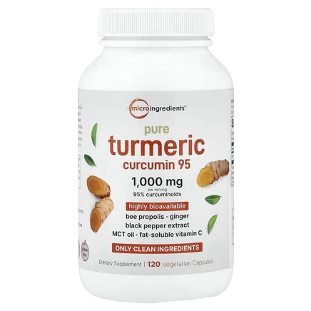 Micro Ingredients, Turmeric Curcumin 95, 120 вегетарианских капсул