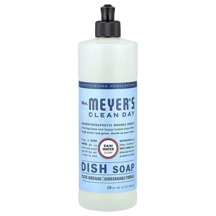 Mrs. Meyers Clean Day, Мыло для посуды, дождевая вода, 473 мл (16 жидк. Унций)