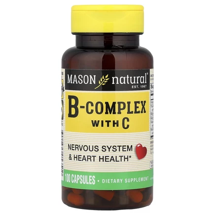 Mason Natural, B-комплекс с C, 100 капсул