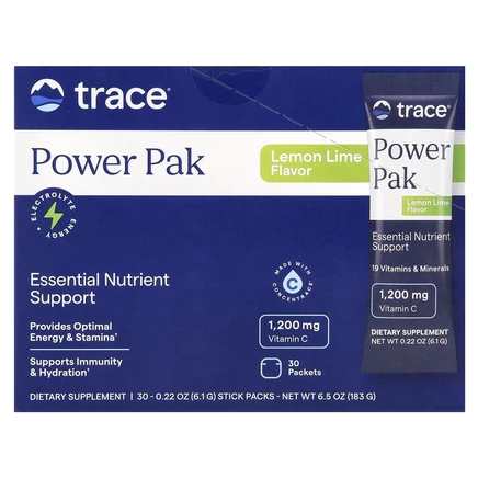 Trace Minerals ®, Electrolyte Stamina PowerPak, Лимонный лайм, 30 пакетов по 0,17 унции (4,9 г) каждый
