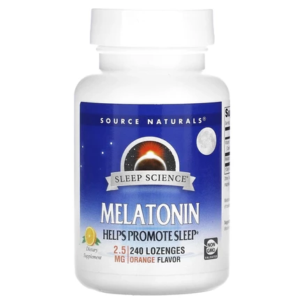 Source Naturals, Мелатонин, апельсин, 2,5 мг, 240 пастилок