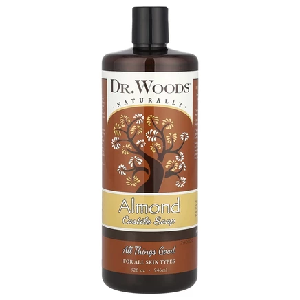 Dr. Woods, Кастильское мыло с ароматом миндаля, 32 жидких унции (946 мл)