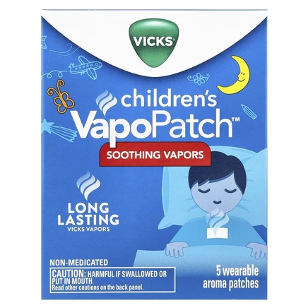 Vicks, VapoPatch для детей, 5 носимых ароматических патчей