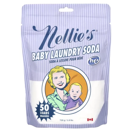 Nellie's, сода для стирки детских вещей, 50 загрузок, 726 г (1,6 фунта)